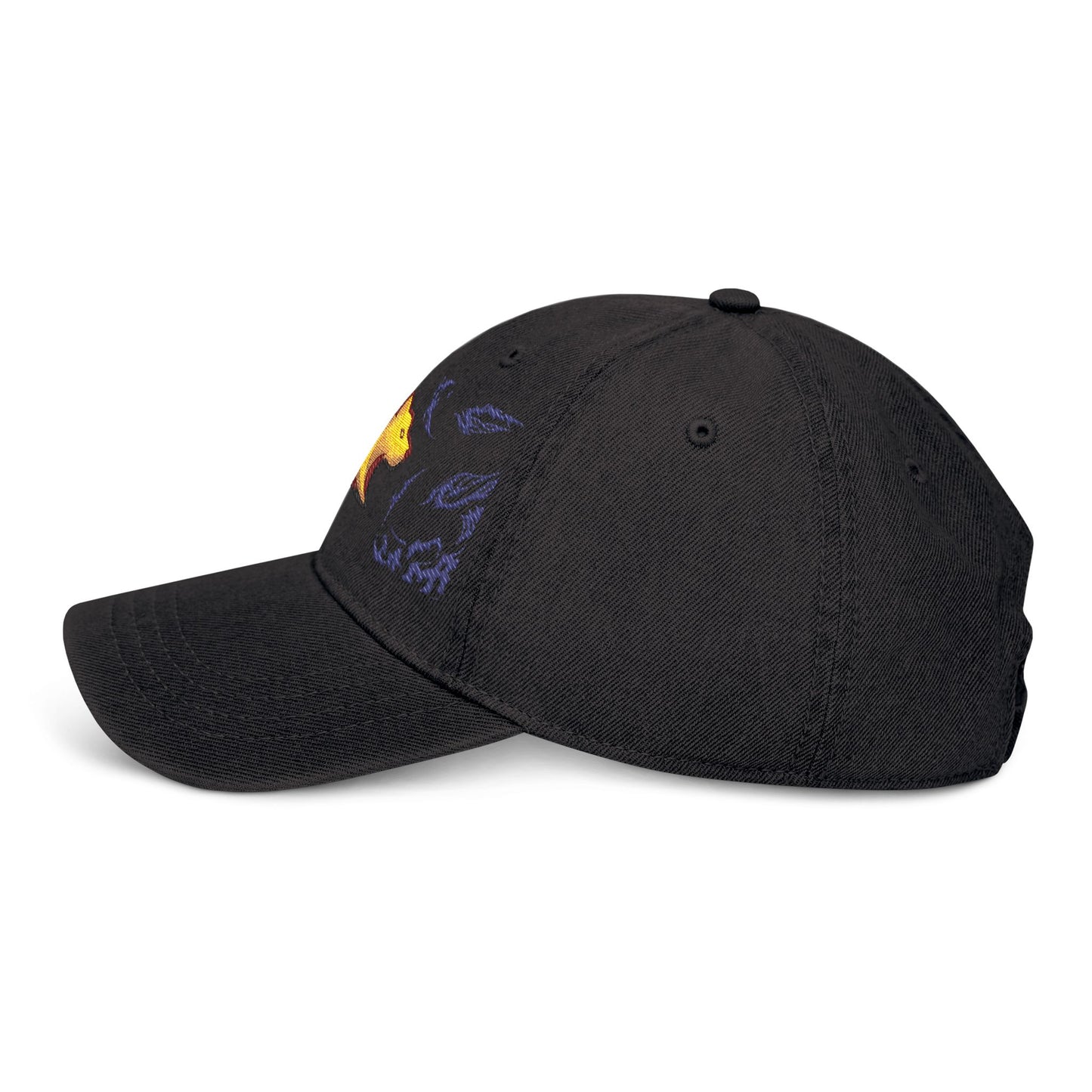 Embroidered Denim Hat, Stylish Cap for Dog Lovers, Adjustable Baseball Hat, Gift for Pet Owners, Outdoor Fashion Accessory