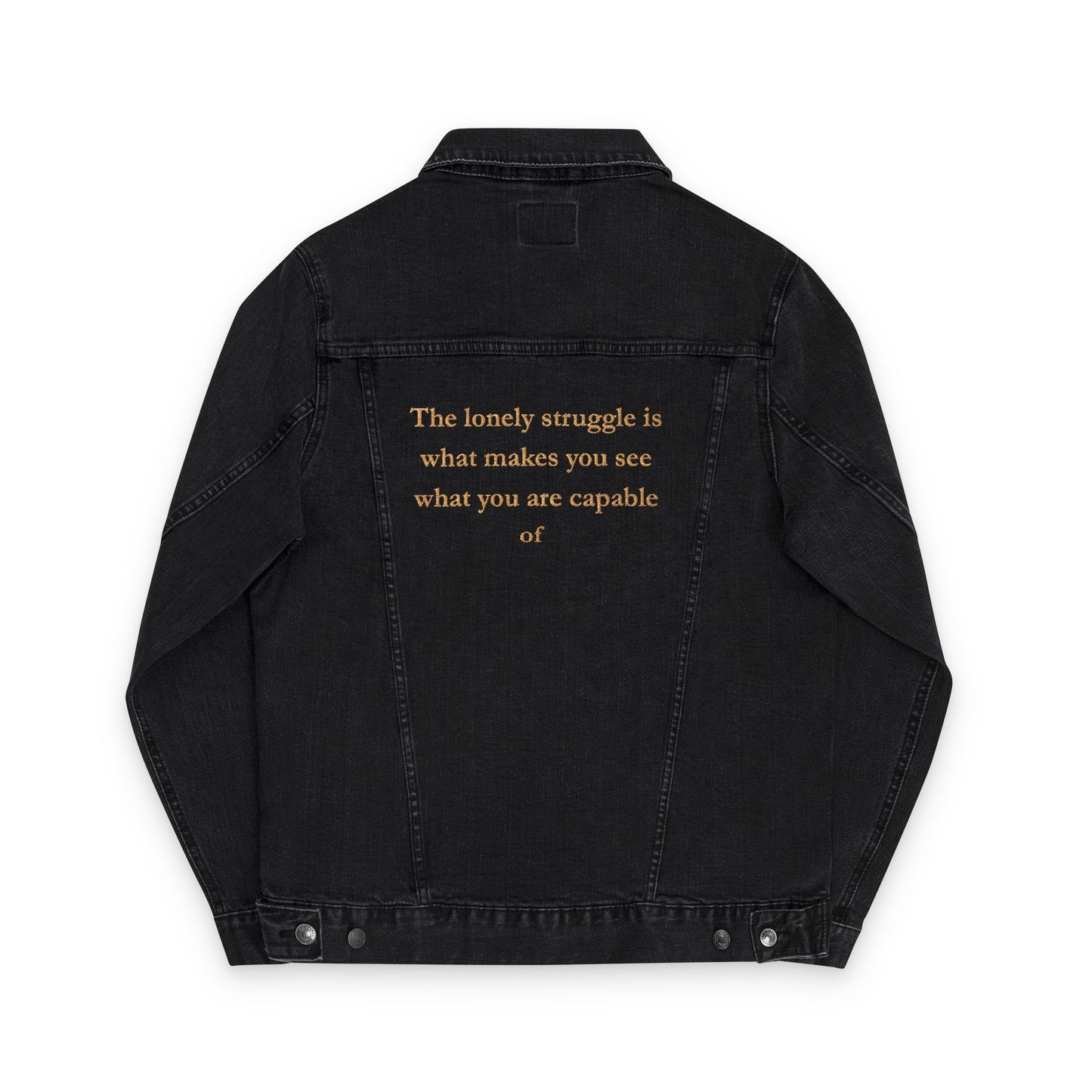 Embroidered Unisex Denim Jacket - Feel Empowered, Casual Fashion, Gifts for Her, Spring Style, Statement Outerwear