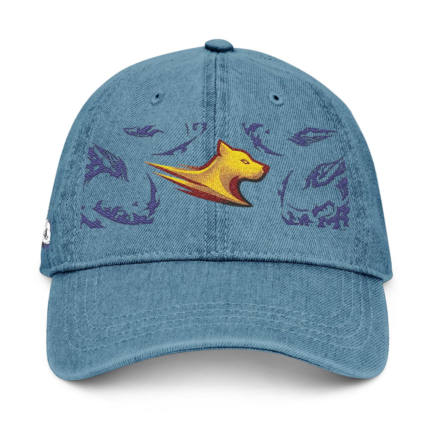 Embroidered Denim Hat, Stylish Cap for Dog Lovers, Adjustable Baseball Hat, Gift for Pet Owners, Outdoor Fashion Accessory