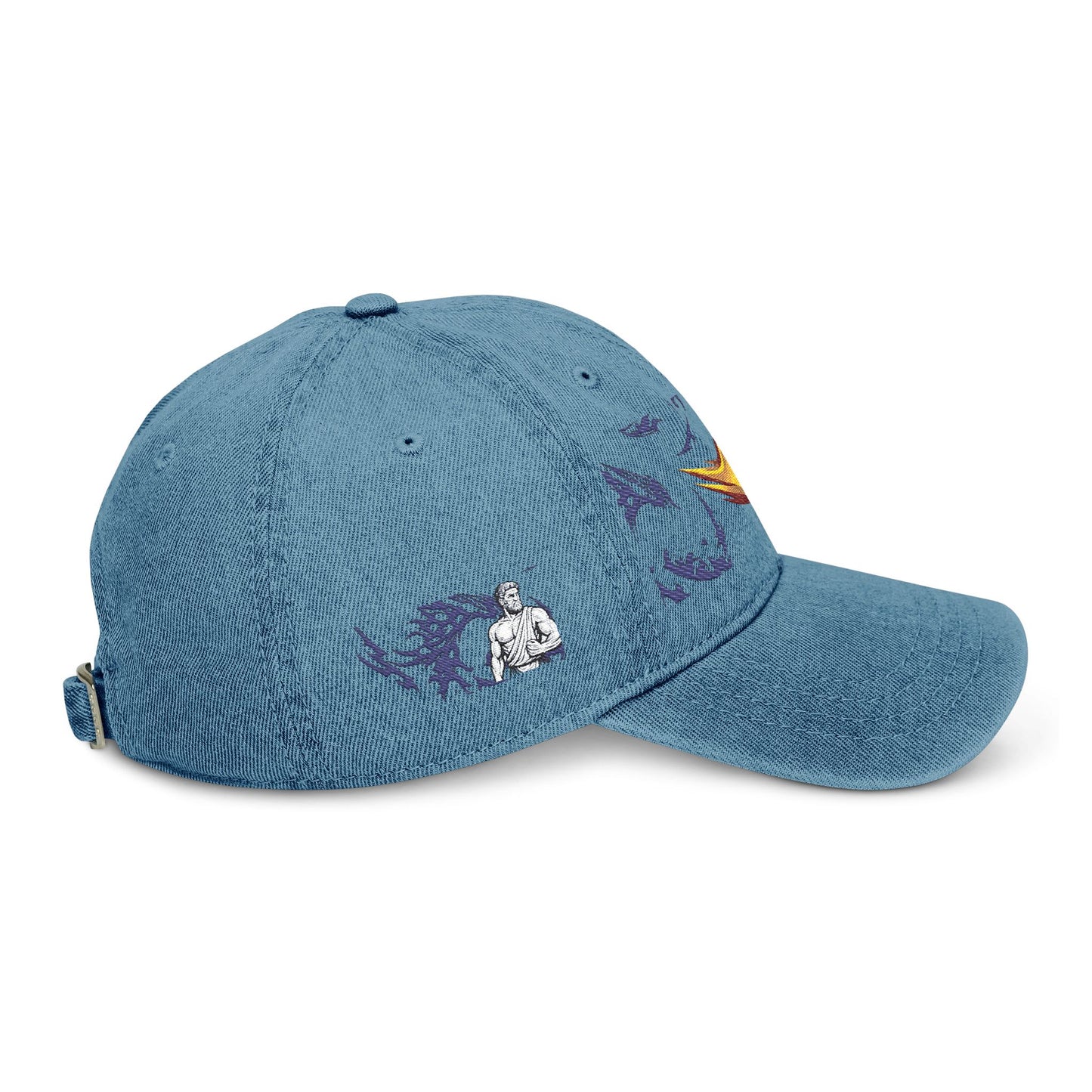 Embroidered Denim Hat, Stylish Cap for Dog Lovers, Adjustable Baseball Hat, Gift for Pet Owners, Outdoor Fashion Accessory