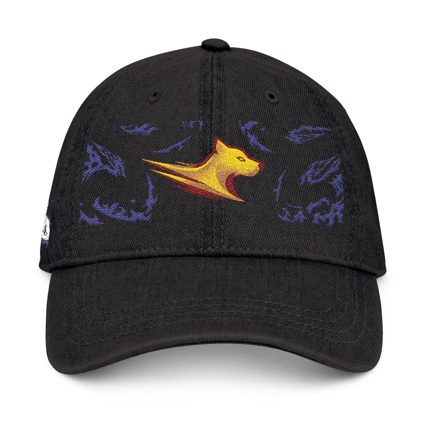 Embroidered Denim Hat, Stylish Cap for Dog Lovers, Adjustable Baseball Hat, Gift for Pet Owners, Outdoor Fashion Accessory