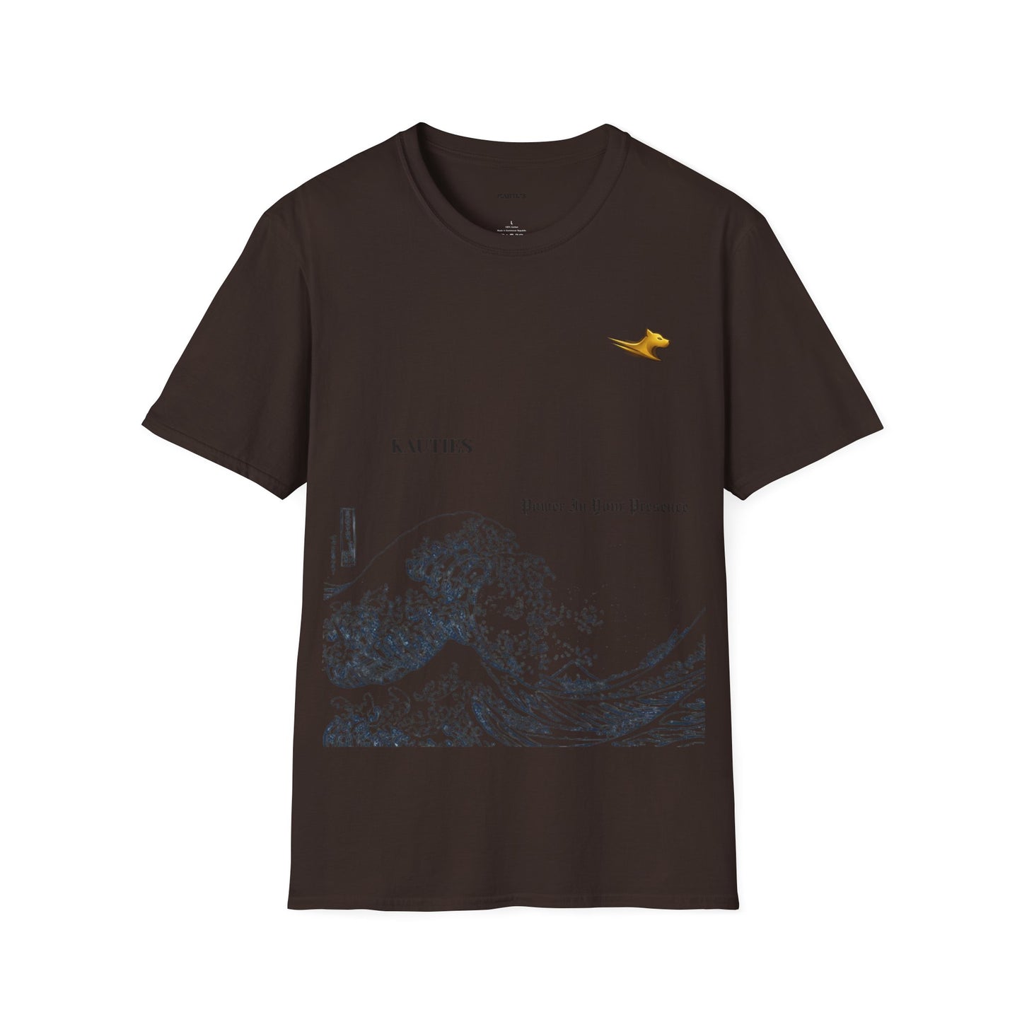 Artistic Unisex T-Shirt with Wave and Dragon Designs, Casual Wear, Unique Graphic Tee, Gift for Men and Women, Cool Streetwear