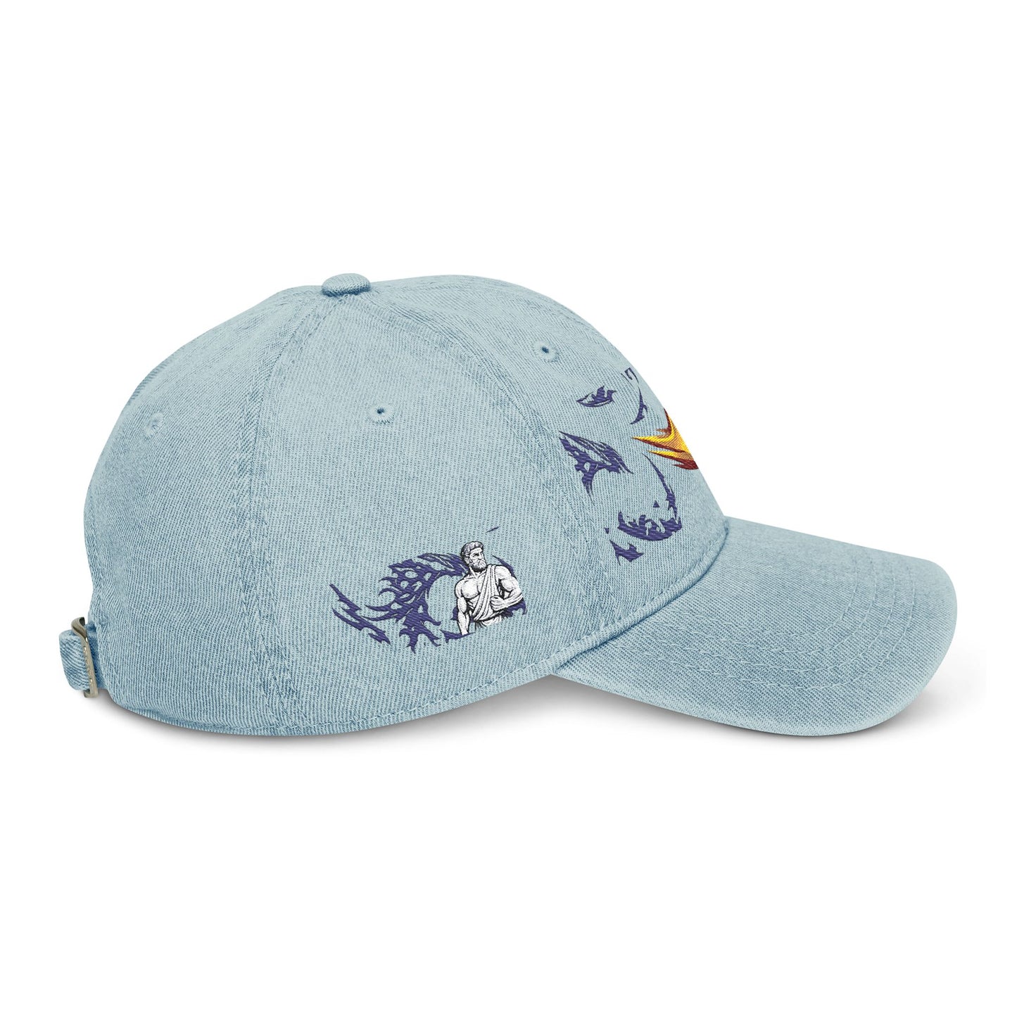 Embroidered Denim Hat, Stylish Cap for Dog Lovers, Adjustable Baseball Hat, Gift for Pet Owners, Outdoor Fashion Accessory