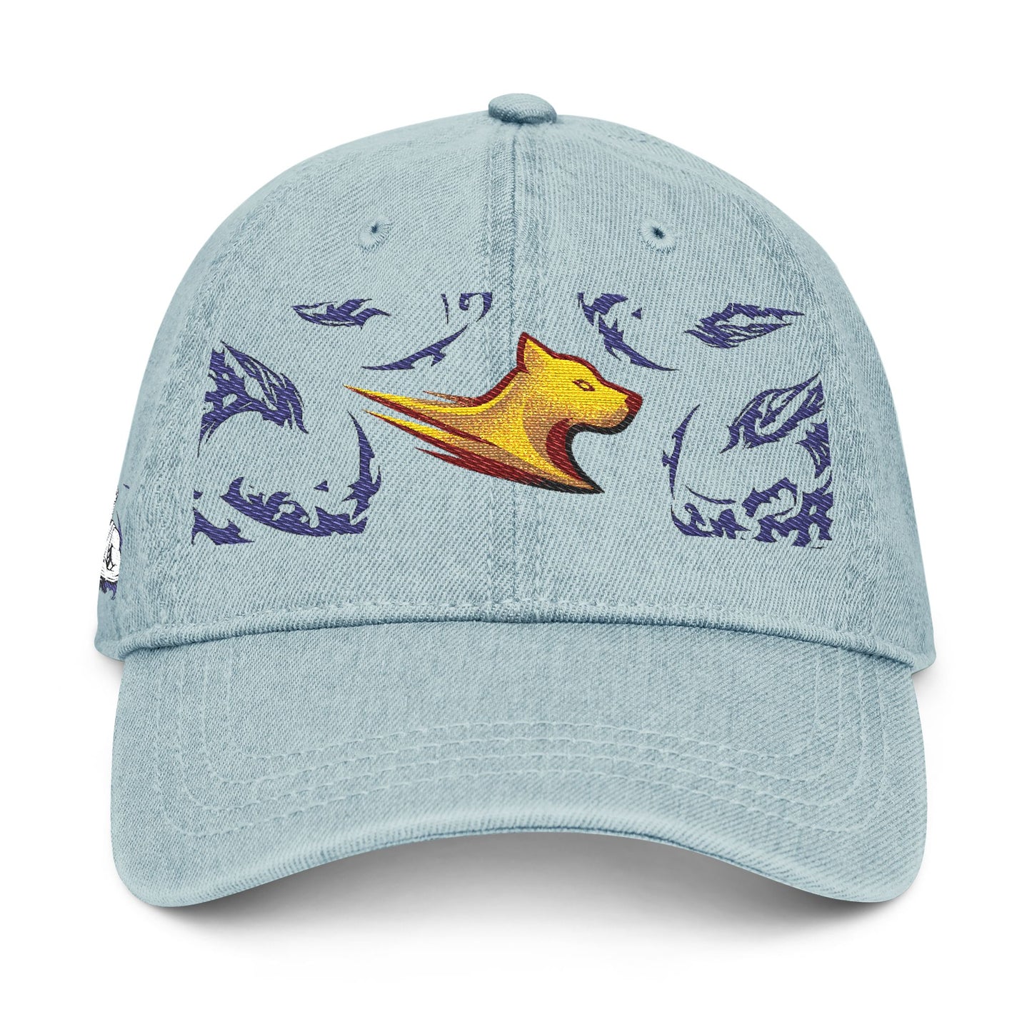 Embroidered Denim Hat, Stylish Cap for Dog Lovers, Adjustable Baseball Hat, Gift for Pet Owners, Outdoor Fashion Accessory