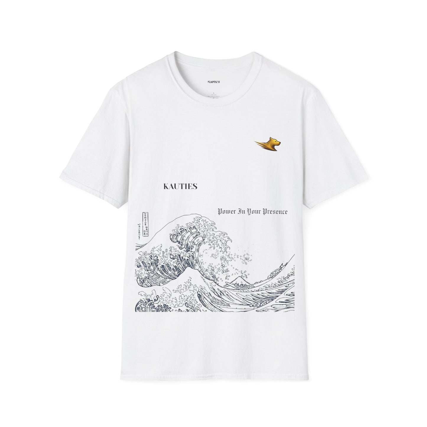 Artistic Unisex T-Shirt with Wave and Dragon Designs, Casual Wear, Unique Graphic Tee, Gift for Men and Women, Cool Streetwear