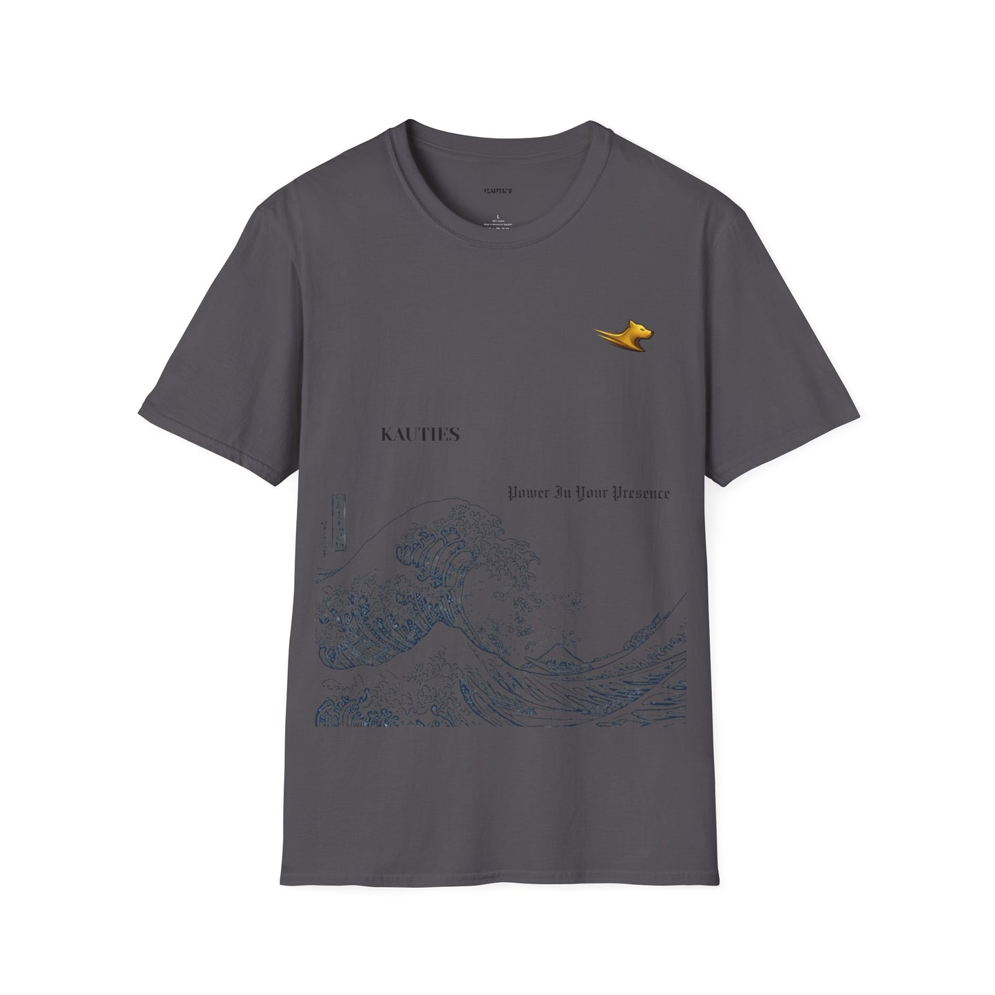 Artistic Unisex T-Shirt with Wave and Dragon Designs, Casual Wear, Unique Graphic Tee, Gift for Men and Women, Cool Streetwear