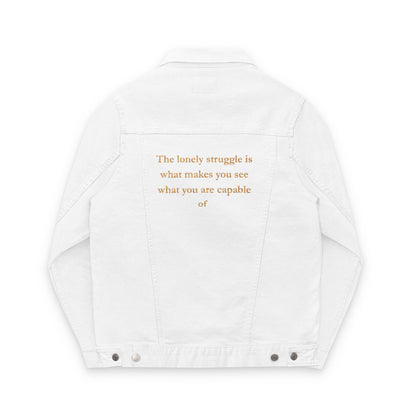 Embroidered Unisex Denim Jacket - Feel Empowered, Casual Fashion, Gifts for Her, Spring Style, Statement Outerwear