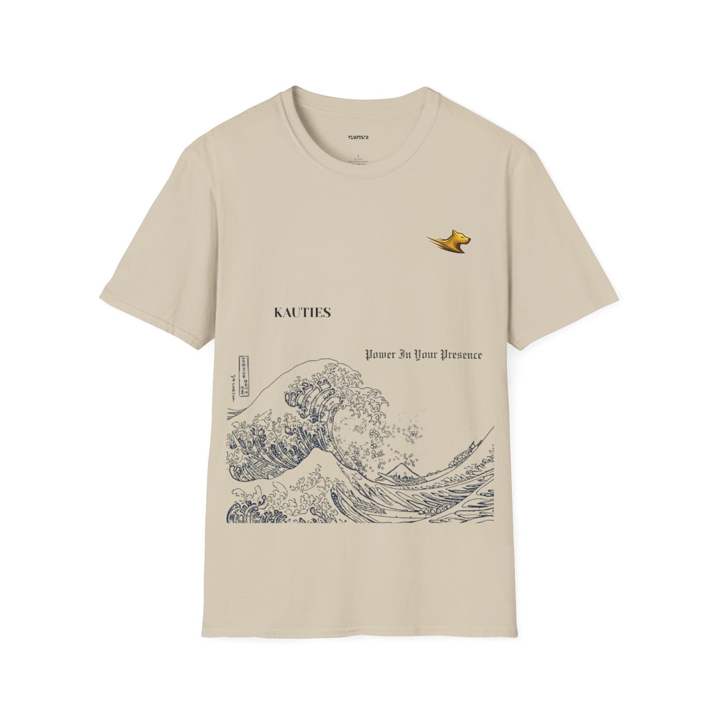 Artistic Unisex T-Shirt with Wave and Dragon Designs, Casual Wear, Unique Graphic Tee, Gift for Men and Women, Cool Streetwear