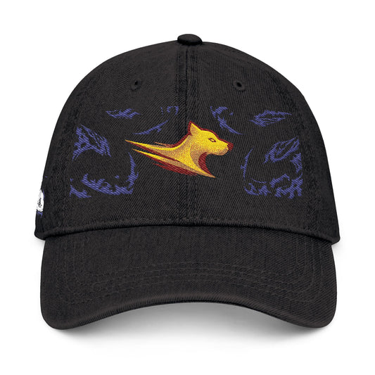Embroidered Denim Hat, Stylish Cap for Dog Lovers, Adjustable Baseball Hat, Gift for Pet Owners, Outdoor Fashion Accessory