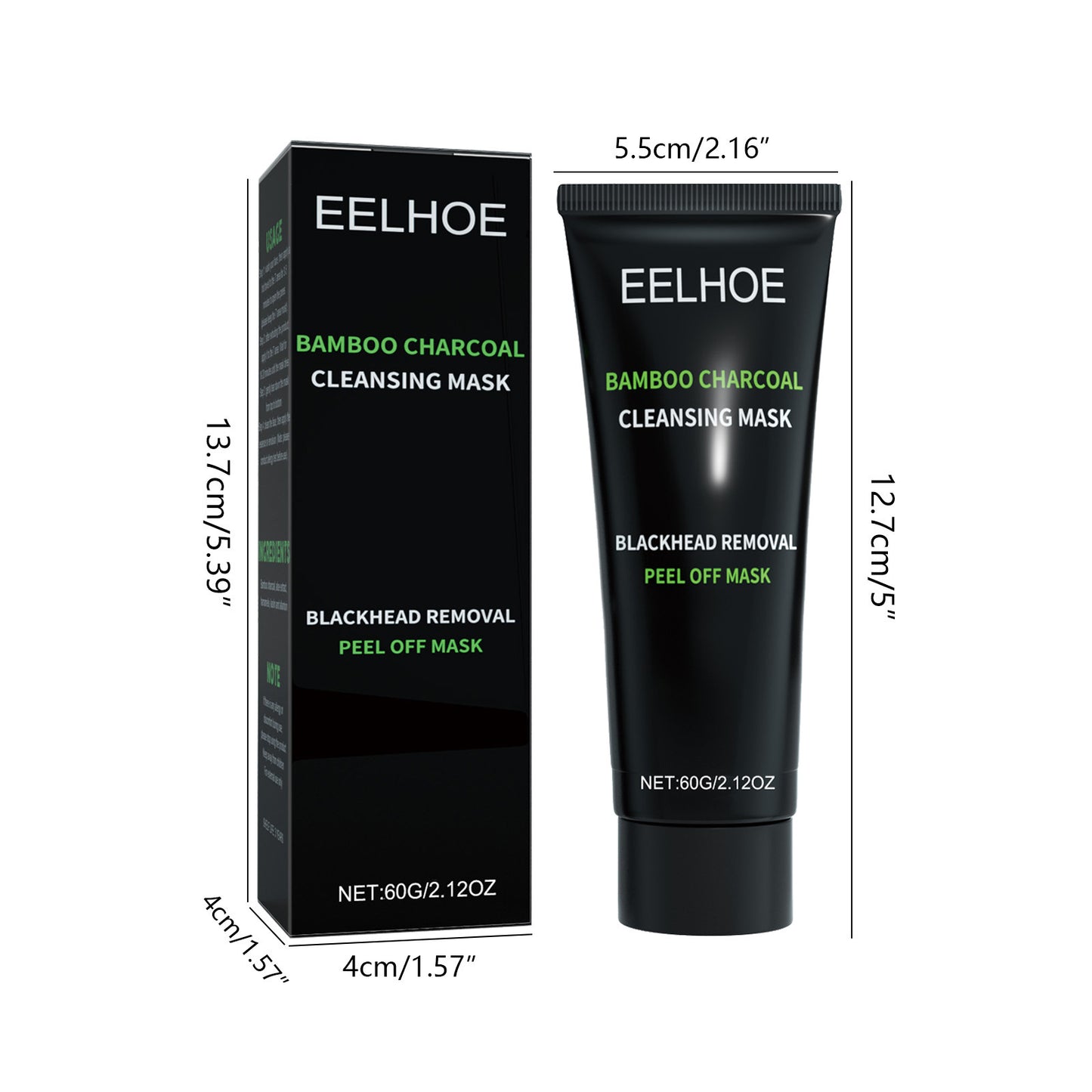 EELHOE Bamboo Charcoal Blackhead Removal Peel-Off Mask For Deep Pore Cleansing And T-Zone Oil Control