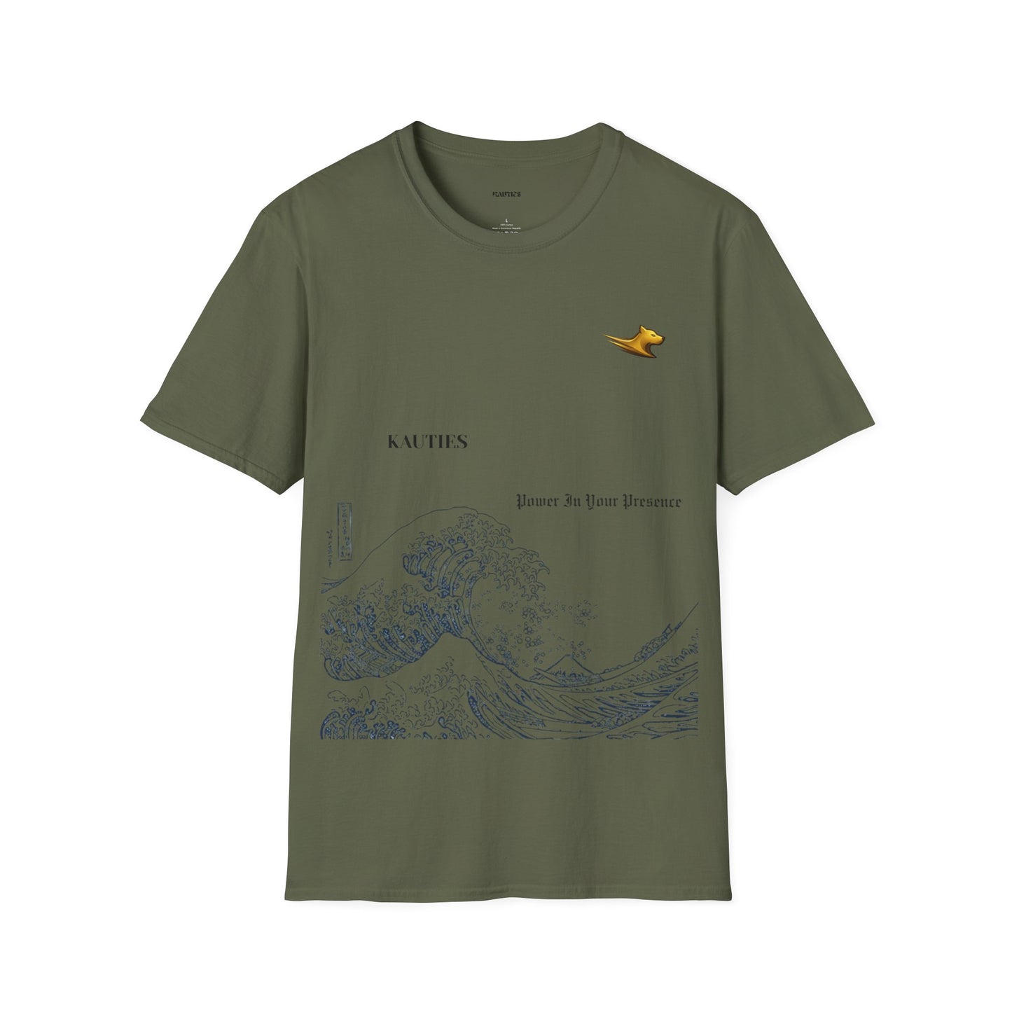 Artistic Unisex T-Shirt with Wave and Dragon Designs, Casual Wear, Unique Graphic Tee, Gift for Men and Women, Cool Streetwear